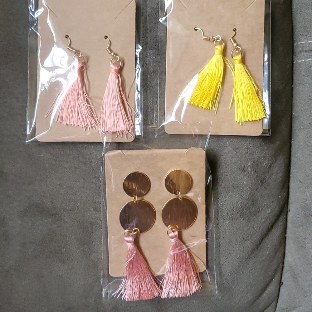3 pair of earrings